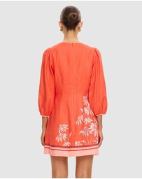 KIVARI - Ruby Tie Front Mini Dress