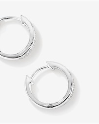 Michael Hill - Reversible Huggie Earrings With Cubic Zirconia In Sterling Silver