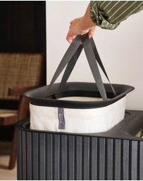 Joseph Joseph - Tota Luxe 90L Easy-Empty Bamboo Laundry Basket (Carbon Black)