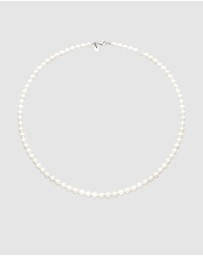 Kuzzoi - ICONIC EXCLUSIVE - Necklace Male Shell Pearl White 925 Sterling Silver