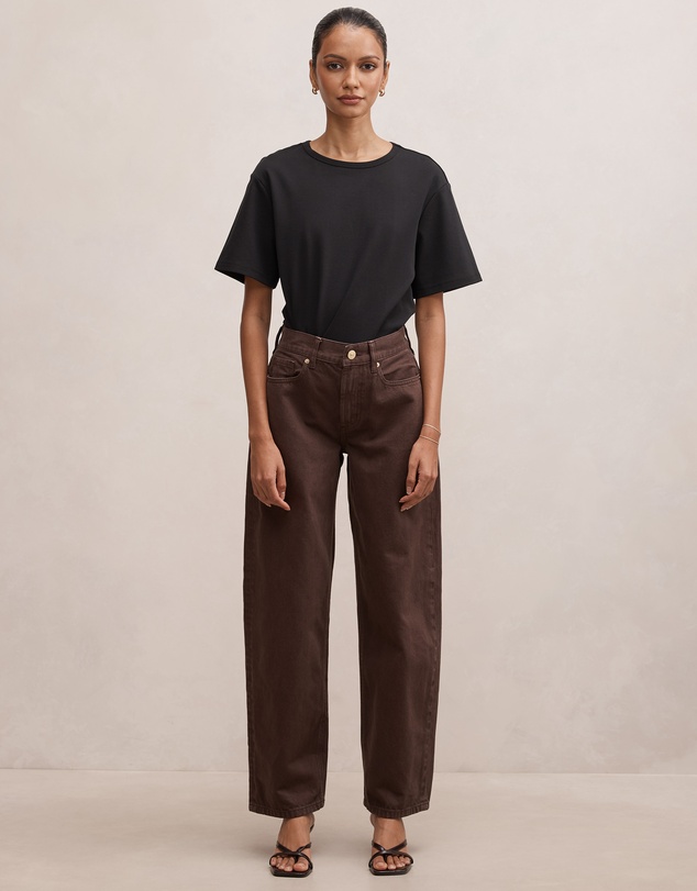 Forever New Petite - Emma Petite Mid Rise Barrel Jeans