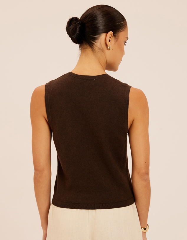 AERE - Vala Cotton Cashmere Blend Knit Vest