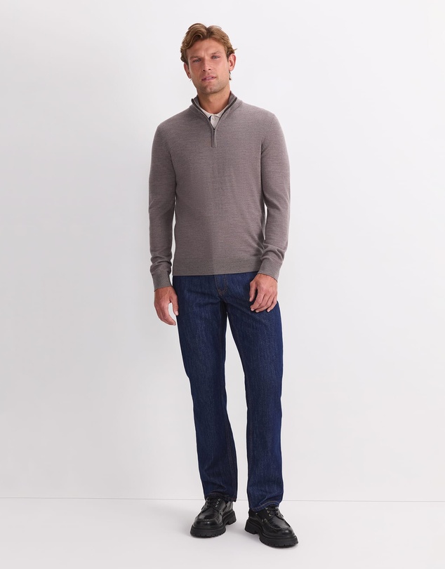 Sportscraft - Merino Quarter Zip Knit