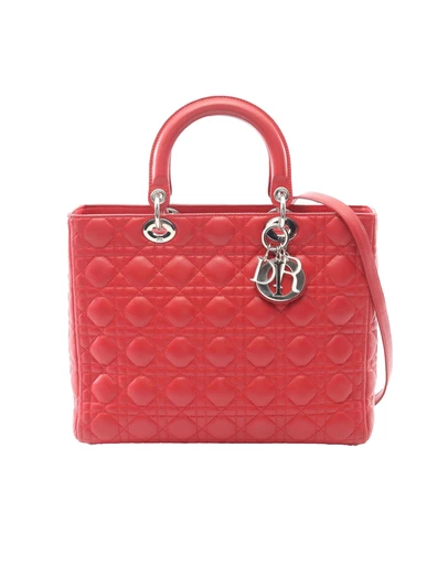 Pre-Loved by Azura Reborn - Pre-Loved Large Lambskin Cannage Lady Dior