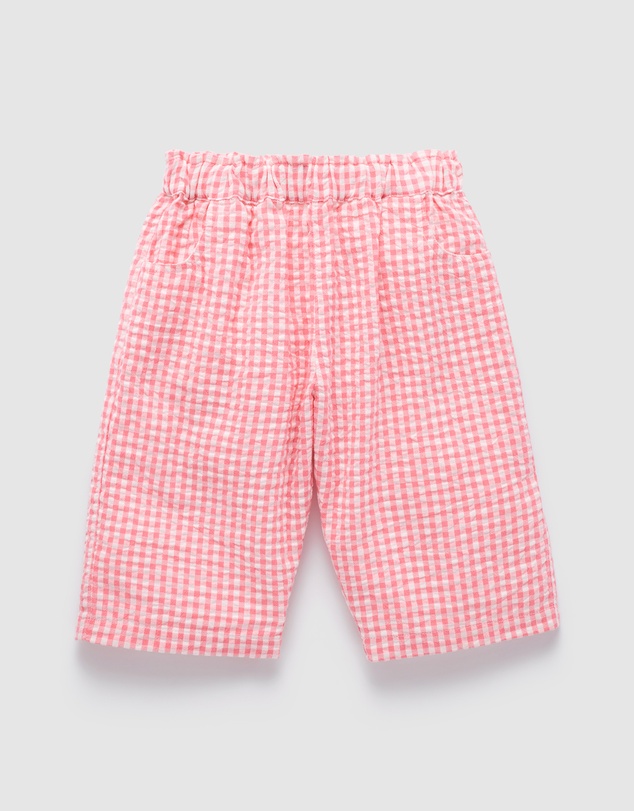 Purebaby - Gingham Baggy Pants- Kids-Babies