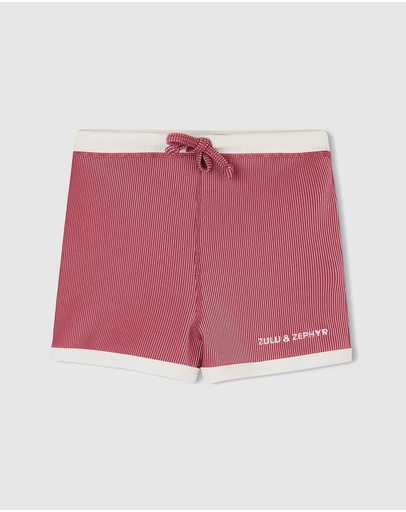 Zulu & Zephyr Mini - Mini Stripe Surf Shorts - Babies-Teens