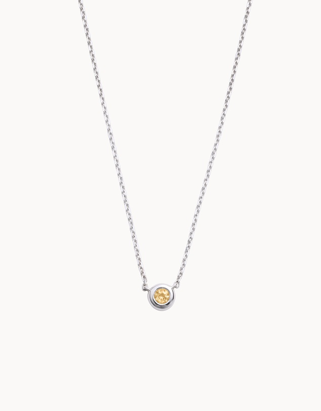 Kirstin Ash - Petite Birthstone Necklace November Citrine