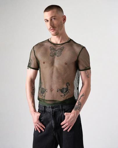 TEAMM8 - Edge Net Cropped Tee