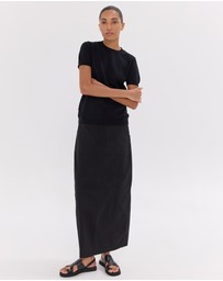 Cloth & Co. - The Long Element Skirt | Black