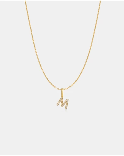 Ania Haie - Ania Haie Gold Letter M Initial Necklace