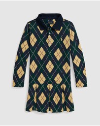 Polo Ralph Lauren - Argyle Stretch Mesh Polo Dress - Babies-Kids