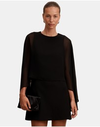 Forever New - Irena Sheer Cape Mini Dress