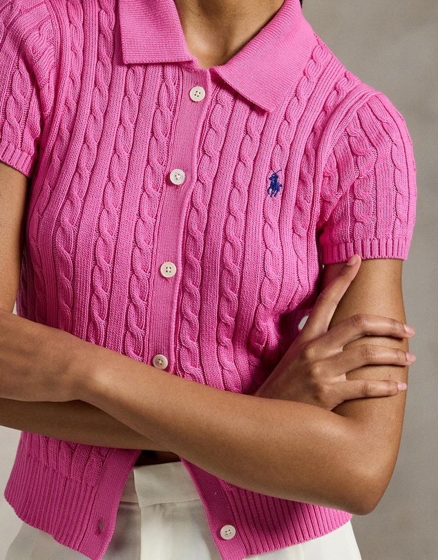 Polo Ralph Lauren - Cable Cotton SS Polo Cardigan