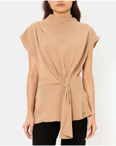 Karl Lagerfeld - Short Sleeved Knot Blouse