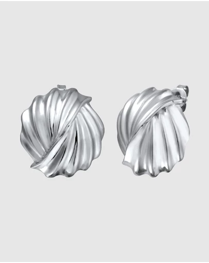 Elli Jewelry - Grooves Stud Earrings in 925 Silver