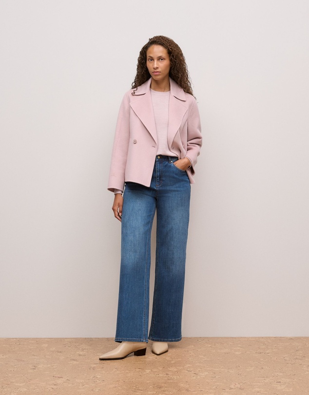 Trenery - Merino Classic Crew in Pink Rose