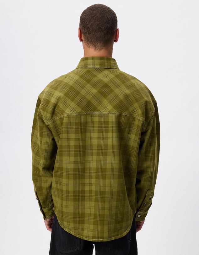 Scotch & Soda - Washed Denim Checked Overshirt