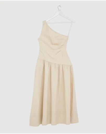 Revibe - Repaired Shona Joy Gigi One Shoulder Maxi Dress - AU 10