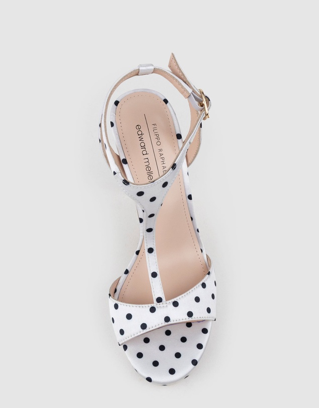 Edward Meller - WEN110 Polkadot T-Bar Platform Sandal