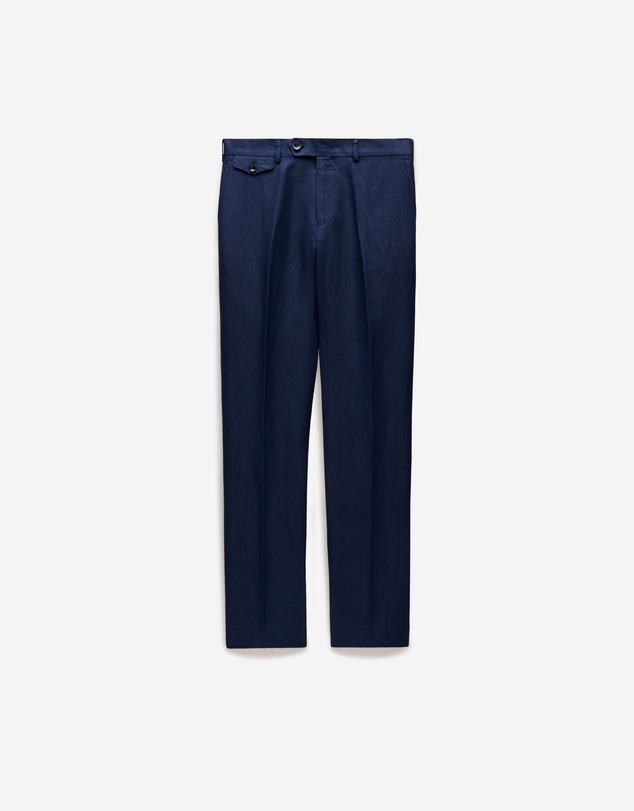 Calibre - Textured Linen Blend Pants Denim Blue