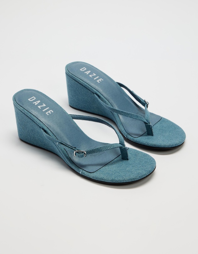 Dazie - Clara Thong Wedge Heels
