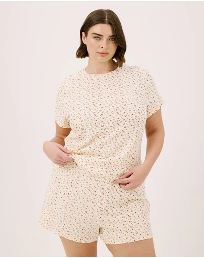 Atmos&Here Curvy - Rue Short Sleeve T-Shirt Pyjama Set