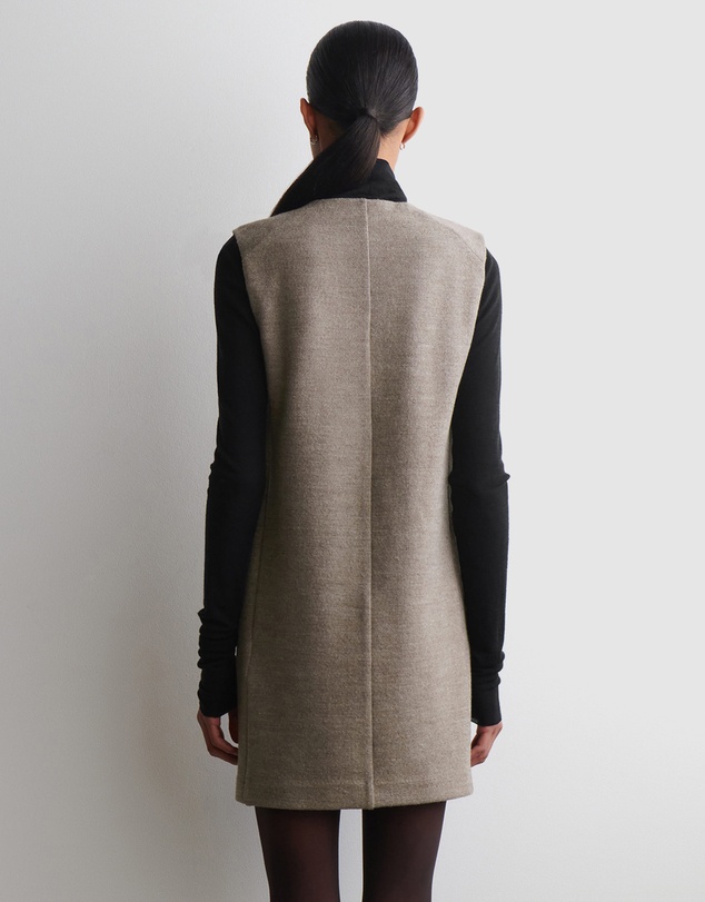 COS - Merino Wool Buttoned Shift Mini Dress