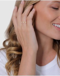 Elli Jewelry - Ring Festival with Freshwater Pearls in 925 Sterling Silver Gold Plated