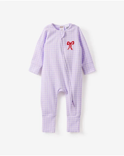 Cotton On Kids - Growie Long Sleeve Zip Romper