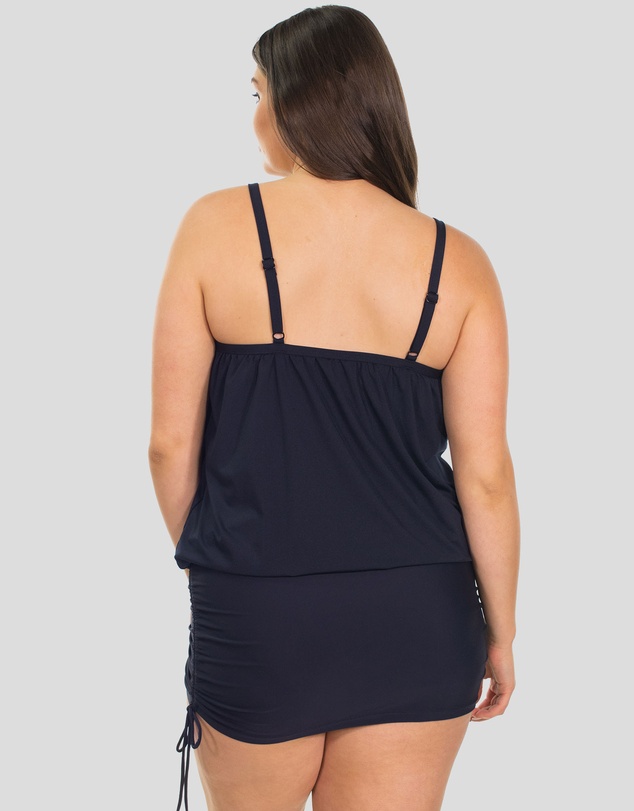 B Free Intimate Apparel - Draped One-Piece Magic Swimsuit (A-B-C-D-DD) Cup