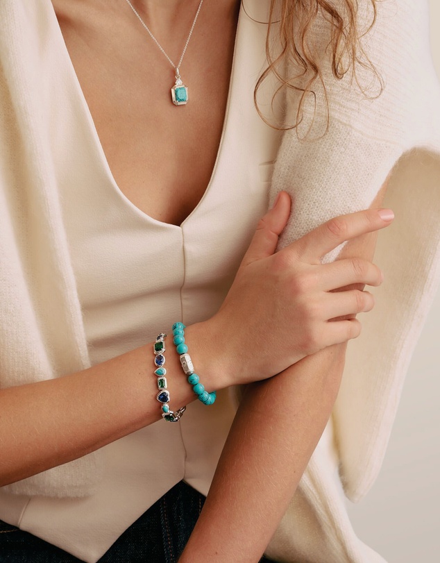 THOMAS SABO - THOMAS SABO Bracelet with Blue-Green Stones Silver