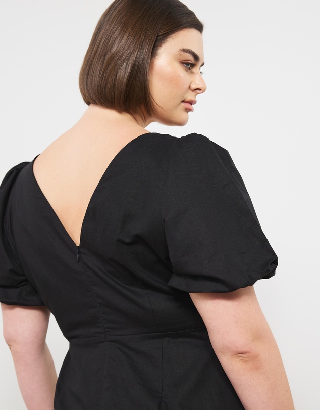 Atmos&Here Curvy - Costa Rica Linen Blend Midi Dress