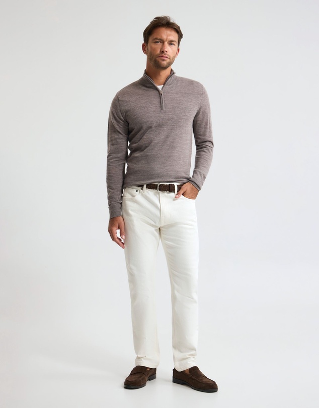 Oxford - Merino Zip-Neck Wool Pullover