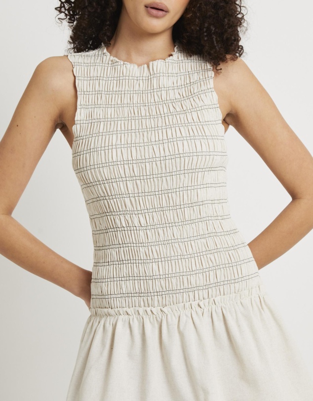 Subtitled - Delmore Shirred Dress