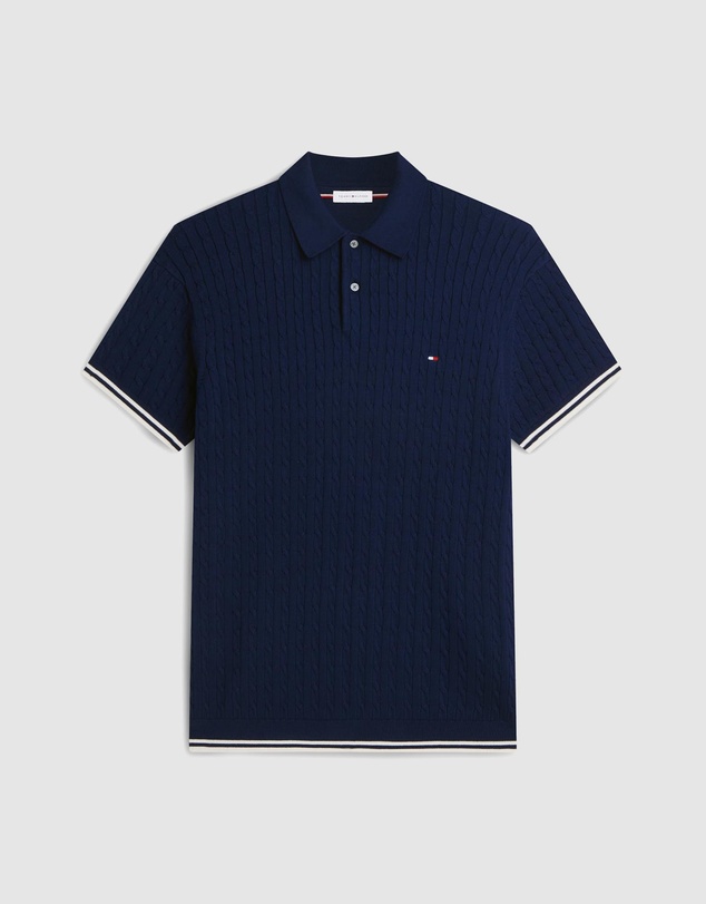 Tommy Hilfiger - Regular Fit Cable Knit Polo Shirt