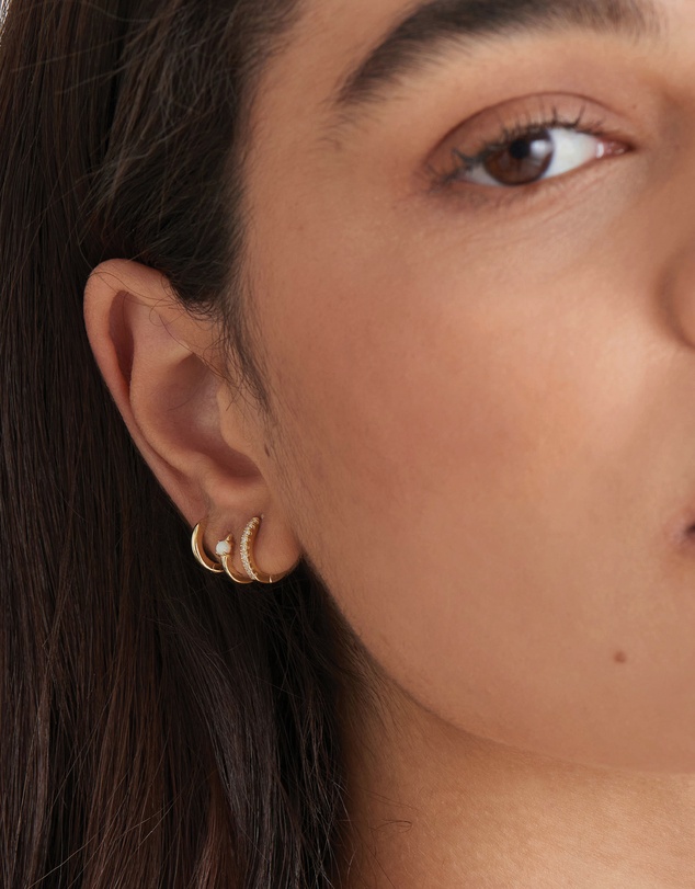 Ania Haie - Pearl Mini Hoop Earrings