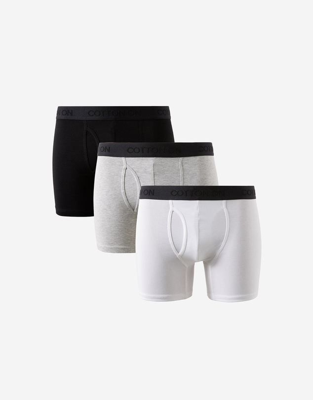 Cotton On - 3 Pack Mens Organic Cotton Boxer Brief
