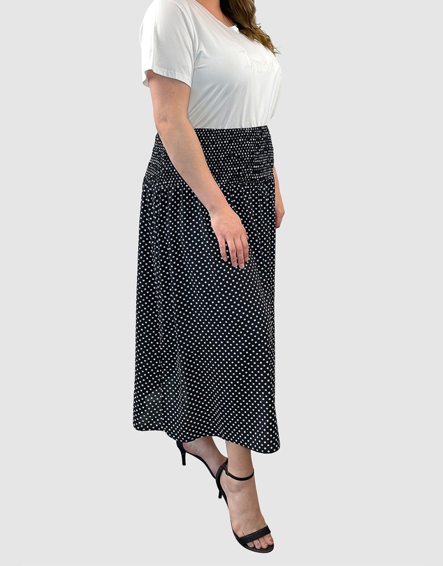 Love Your Wardrobe - Andy Shirred Waist Skirt