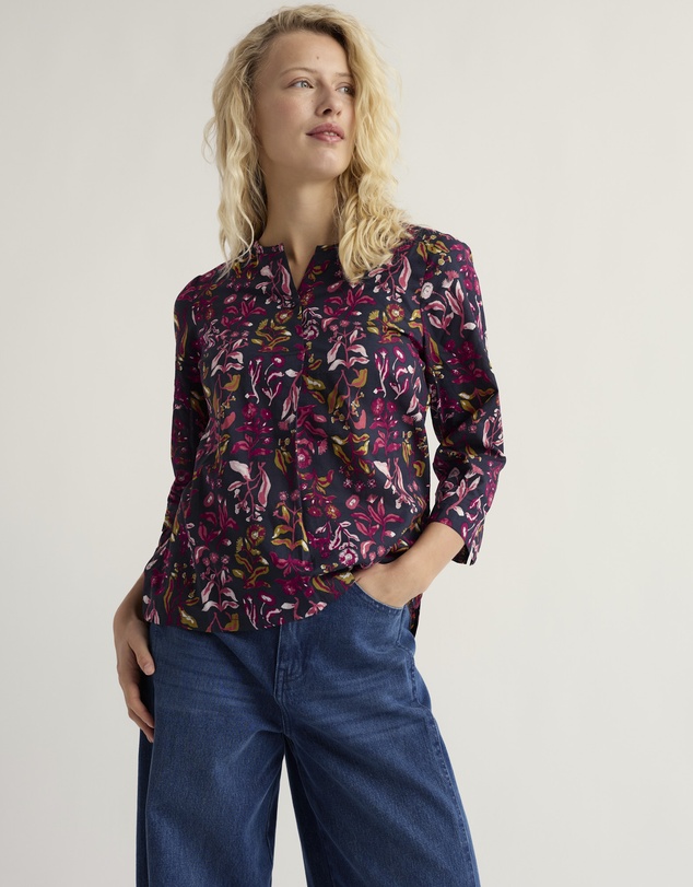 Seasalt - Watercolour Sketch 3/4 Sleeve Top in GOTS-Certified Organic Cotton