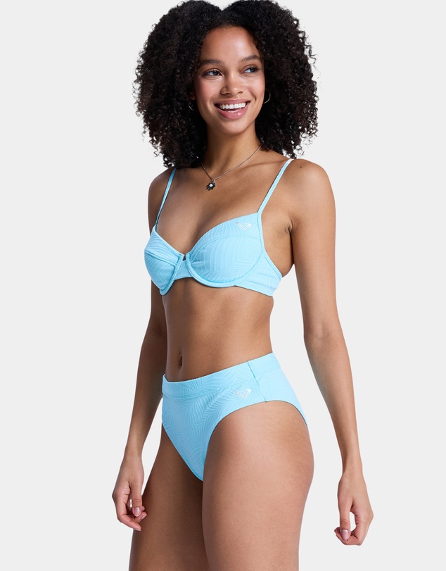 Roxy - Womens Roxy Palm Dream Mid Waist Classic Bikini Bottom