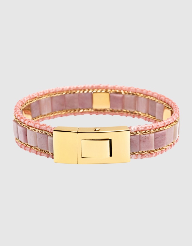 Nialaya Jewellery - Rhodonite Stud Bracelet