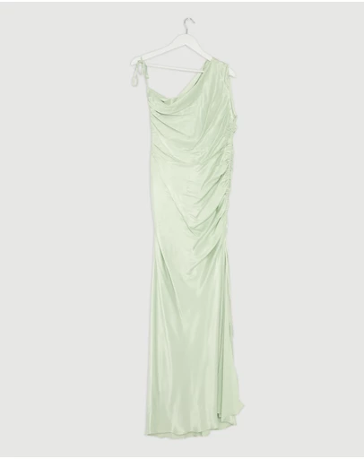Revibe - Repaired Shona Joy La Lune Gathered Maxi Dress - AU 10