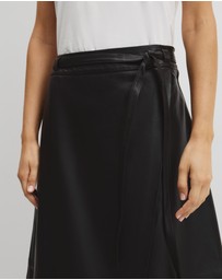 Country Road - Leather Wrap Skirt
