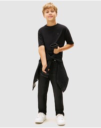 Tommy Hilfiger - Flag Embroidery Crew Neck T-Shirt - Kids