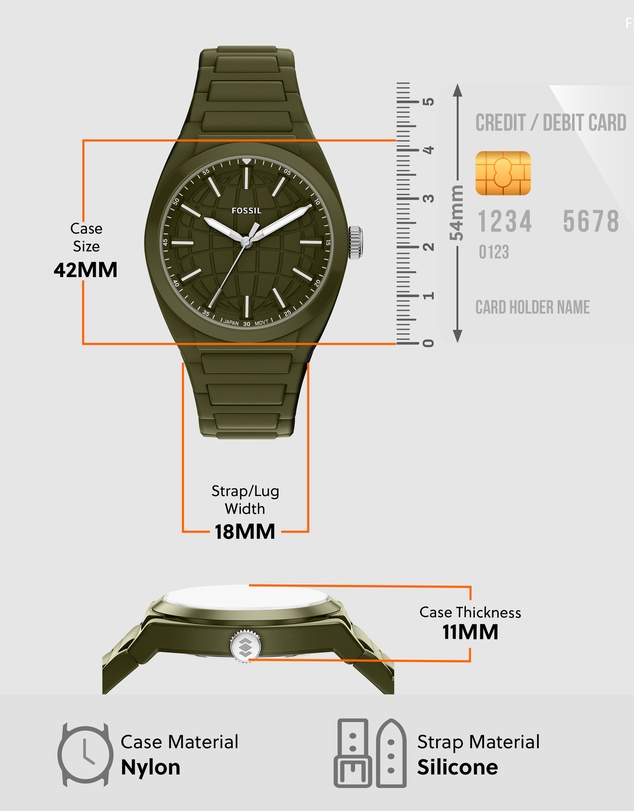 Fossil - Everett Green Analogue Watch