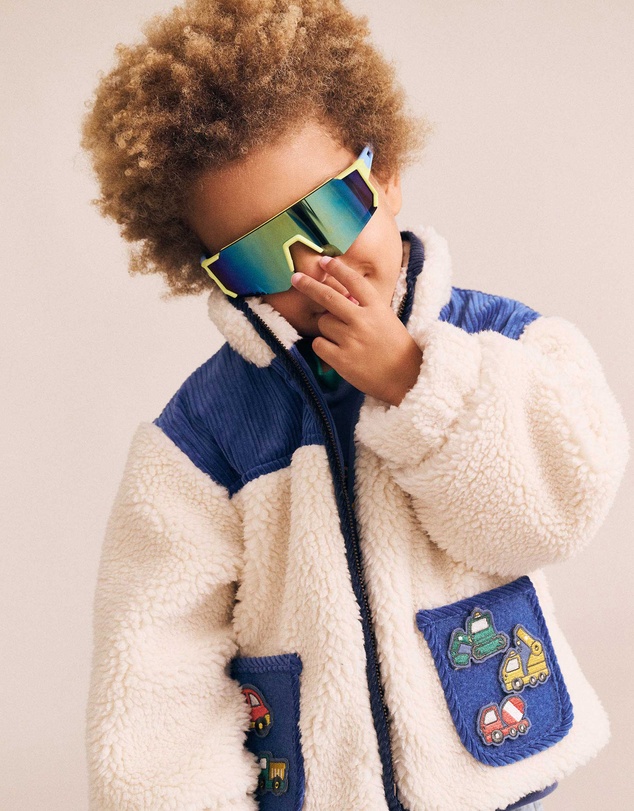Huxbaby - Patches Cord Sherpa Jacket - Babies-Kids