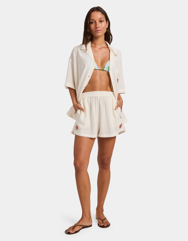 Roxy - Womens Hibiscus Elastic Waist Shorts