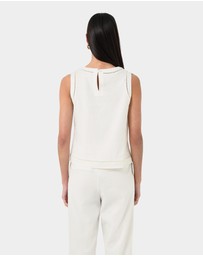 Forcast - Perry Linen Embroidery Top