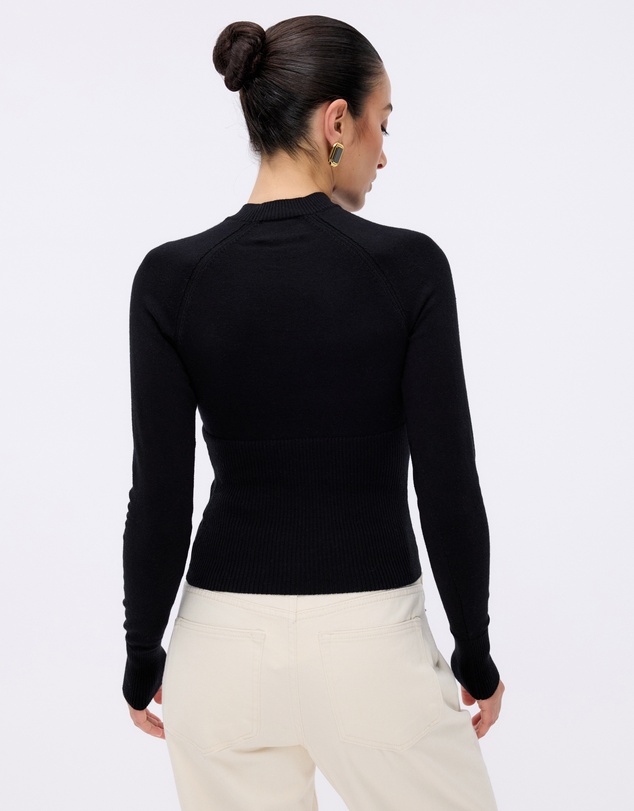 Minima Esenciales - Reese Cotton Cashmere Rib Knit Top