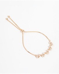Lovisa - Gold Cubic Zirconia Floral Stretch Bracelet